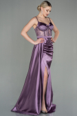 Lavendel Abendkleid Satin Lang ABU2130