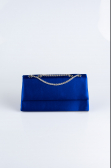 Abendtasche Satin Sächsischblau SH818