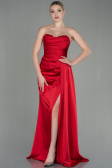 Abschlusskleid Lang Satin Rot ABU2965