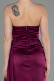 Abschlusskleid Lang Satin Kirschrot ABU2965