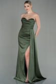 Abschlusskleid Lang Satin Öl Grün ABU2965