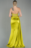 Pistaziengrün Abendkleid Satin Lang ABU2127
