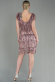Partykleid Kurz Schuppig Puder ABK1674