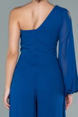 Partykleid Lang Chiffon Sächsischblau ABT078
