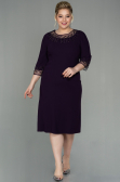 Violette Kleider İn Großen Größen Midi ABK1622