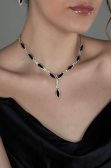 Schwarz-Gold Accessoire-Set UK385