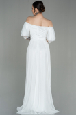 Abendkleid Lang Weiß ABU2983