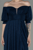 Abendkleid Lang Marineblau ABU2983