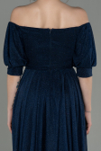 Abendkleid Lang Marineblau ABU2983