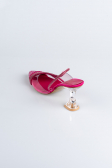 Fuchsie Party-Schuhe Steinbesetzt MJ1057