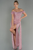 Abendkleid Lang Schuppig Puder ABU2987