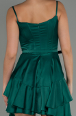 Partykleid Kurz Satin Smaragdgrün ABK1691
