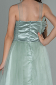 Abendkleid für Kinder Lang Türkis ABU3032