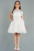 Abendkleid für Kinder Kurz Cappuccino ABK1707