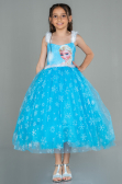 Abendkleid für Kinder Lang Blau ABU3028