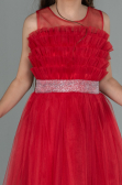 Abendkleid für Kinder Lang Rot ABU3032