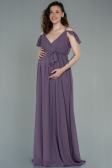 Abendkleid Für Schwangere Lang Altrosa ABU756