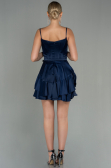 Partykleid Kurz Satin Marineblau ABK1691