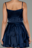 Partykleid Kurz Satin Marineblau ABK1691