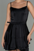 Partykleid Kurz Satin Schwarz ABK1691