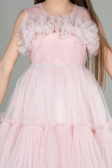 Abendkleid für Kinder Kurz Puder ABK1707