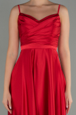 Abendkleid Lang Satin Rot ABU1601