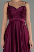 Abendkleid Lang Satin Pflaume ABU1601