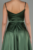 Öl Grün Abendkleid Satin Lang ABU1601