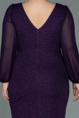 Kleider in Großen Größen Midi Violette ABK1726