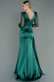Abendkleid Lang Satin Smaragdgrün ABU3080