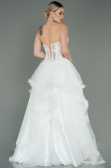 Abendkleid Lang Weiß ABU3082