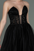 Designer Abendkleid Lang Schwarz ABU3084
