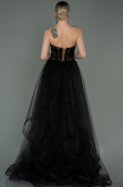 Designer Abendkleid Lang Schwarz ABU3084