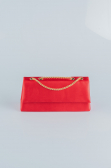 Abendtasche Satin Gold-Rot SH818