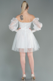 Partykleid Kurz Weiß ABK1745