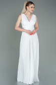 Weiß Partykleid Chiffon ABT075