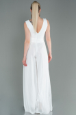 Weiß Partykleid Chiffon ABT075