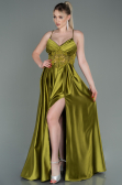 Pistaziengrün Abendkleid Satin Lang ABU2583