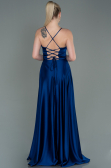 Sächsischblau Abendkleid Satin Lang ABU2583