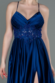 Sächsischblau Abendkleid Satin Lang ABU2583