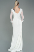 Abendkleid Lang Weiß ABU3008