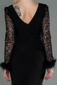 Abendkleid Lang Schwarz ABU3008