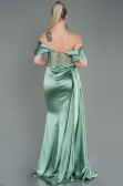 Türkis Abendkleid Satin Lang ABU2087