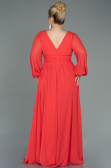 Orange Kleider İn Großen Größen Chiffon Lang ABU1988