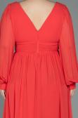 Orange Kleider İn Großen Größen Chiffon Lang ABU1988
