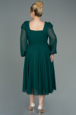 Kleider in Großen Größen Midi Chiffon Smaragdgrün ABK1753