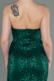 Abendkleid Lang Schuppig Smaragdgrün ABU3134