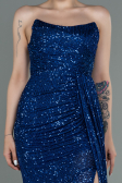 Abendkleid Lang Schuppig Sächsischblau ABU3134
