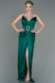 Abendkleid Lang Satin Smaragdgrün ABU2844