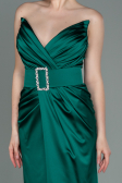 Abendkleid Lang Satin Smaragdgrün ABU2844